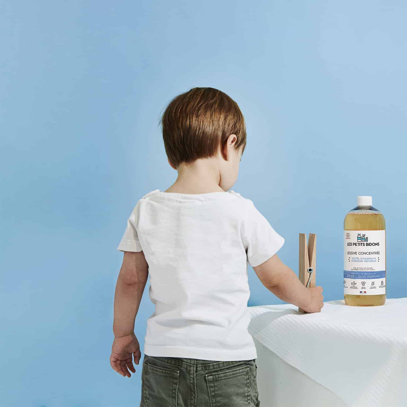 Lessive Liquide Sans Parfum pour Bébé, Naturelle et Biodégradable - 1L